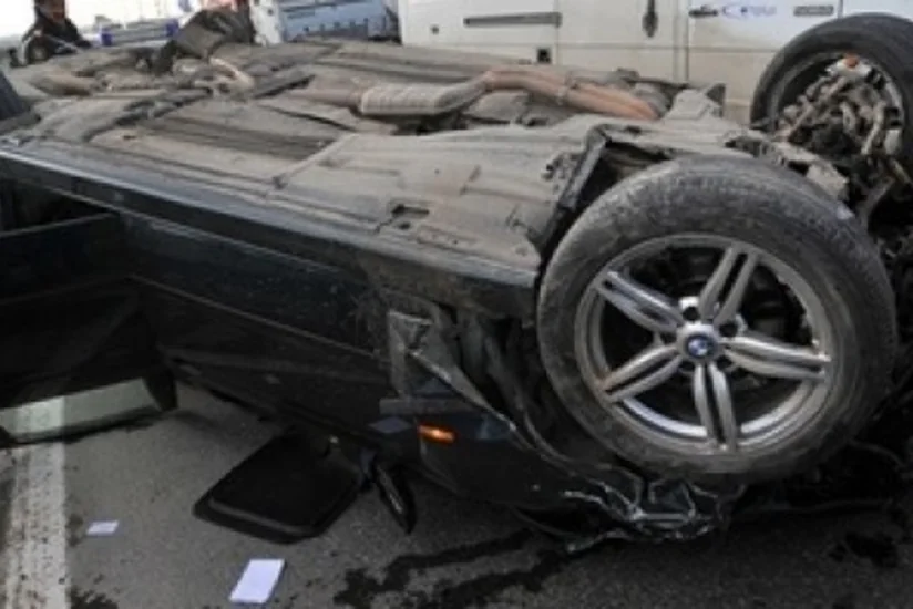 В Гёйчае перевернулся автомобиль, есть пострадавшие