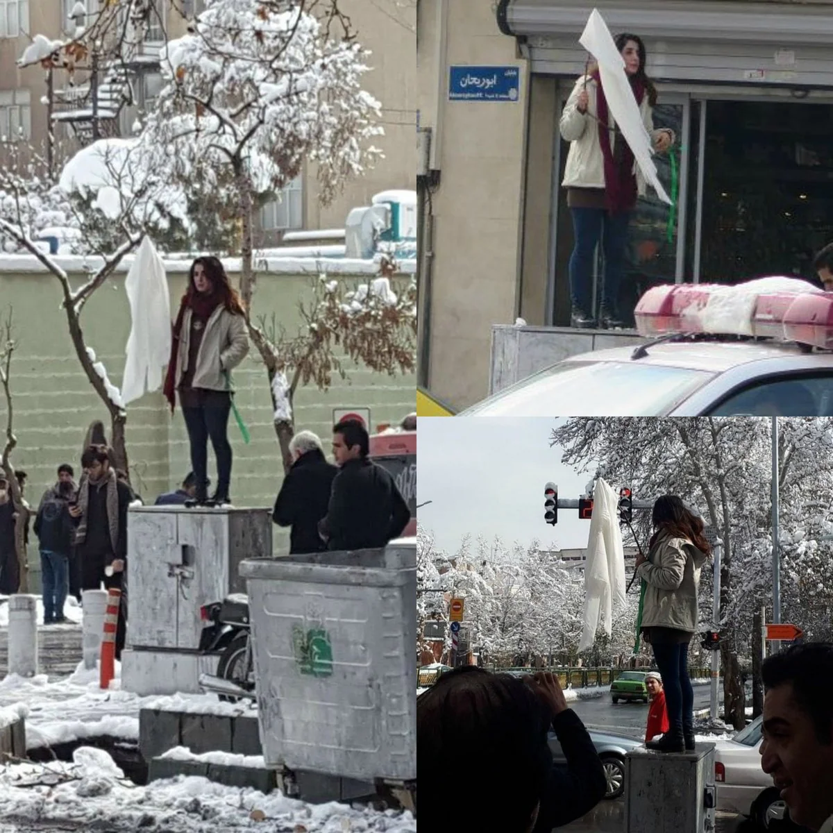 В Иране  женщины проводят одиночные протесты против ношения хиджабов - ВИДЕО