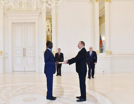 President Ilham Aliyev received credentials of four ambassadors