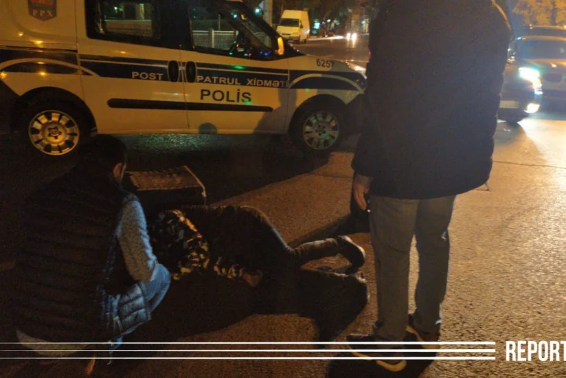 В Баку автомобиль сбил велосипедиста