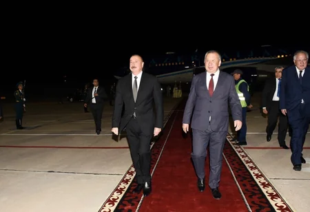 Prezident İlham Əliyev Qırğız Respublikasına səfərə gəlib