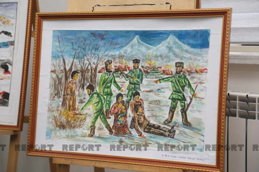 Şagirdlərin Xocalı soyqırımı ilə bağlı hazırladığı kompozisiya təqdim edilib