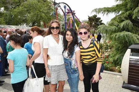 Ilham Aliyev attends the opening of Baku White City boulevard