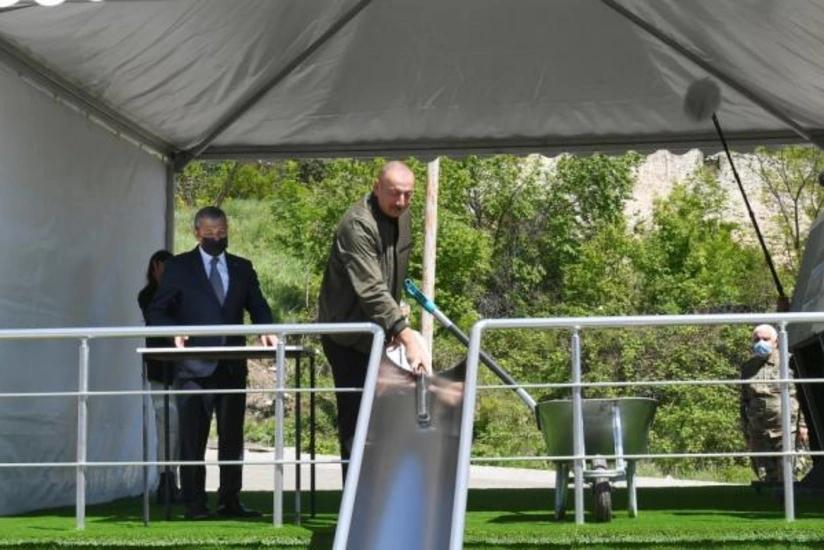 Foundation stone laid for school No1 in Shusha