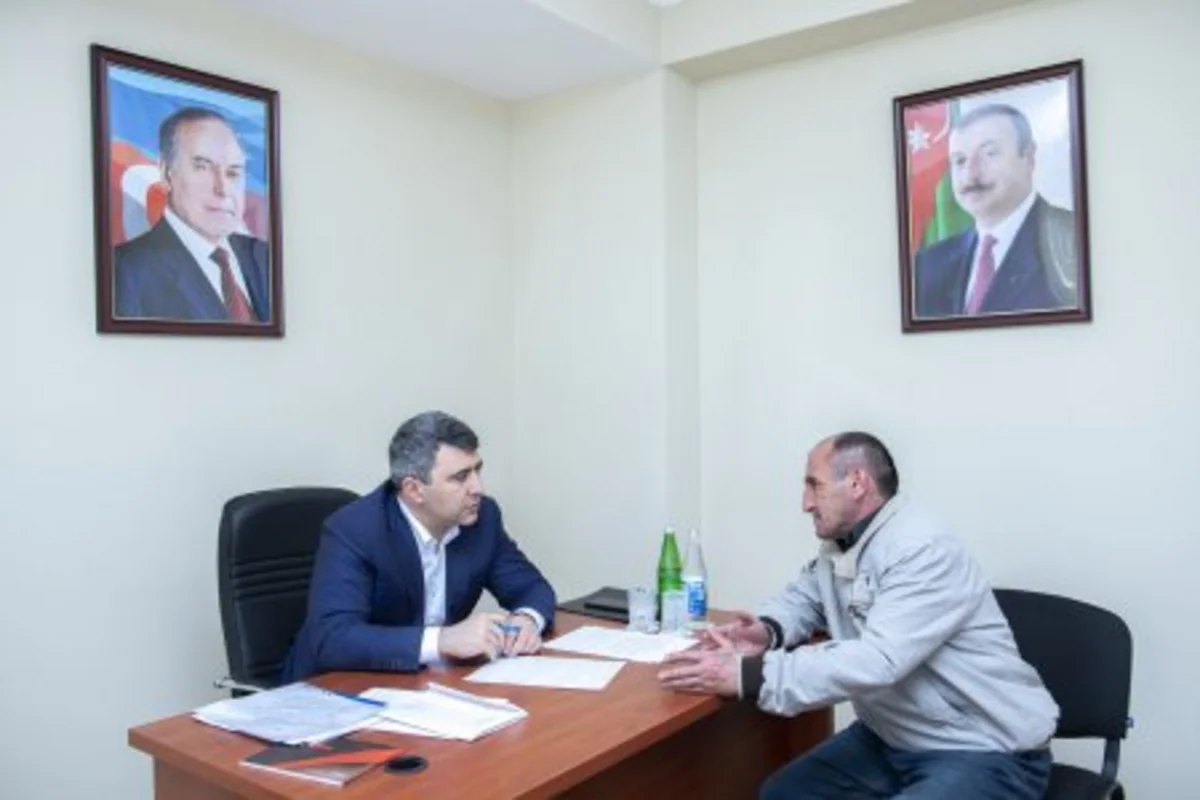 Nazir İnam Kərimov Zaqatalada vətəndaşlari qəbul edib