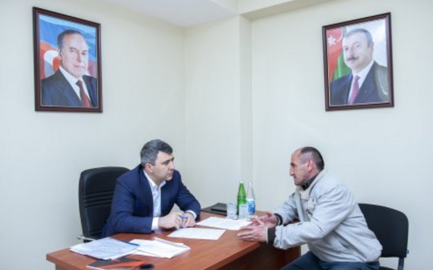 Nazir İnam Kərimov Zaqatalada vətəndaşlari qəbul edib