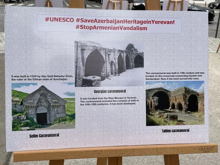 Parisdə Qərbi Azərbaycanın mədəni irsinin dağıdılmasına həsr olunan sərgi-aksiya keçirilib