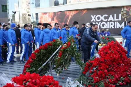 Azərbaycan ağır atletika yığmasının üzvləri Xocalı soyqırımı qurbanlarını yad edib