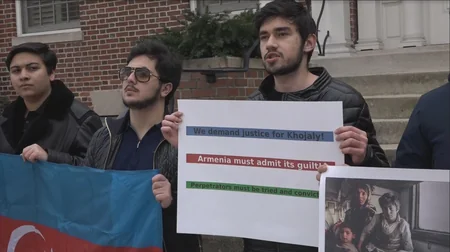 Акция протеста перед посольством Армении в США - ФОТО