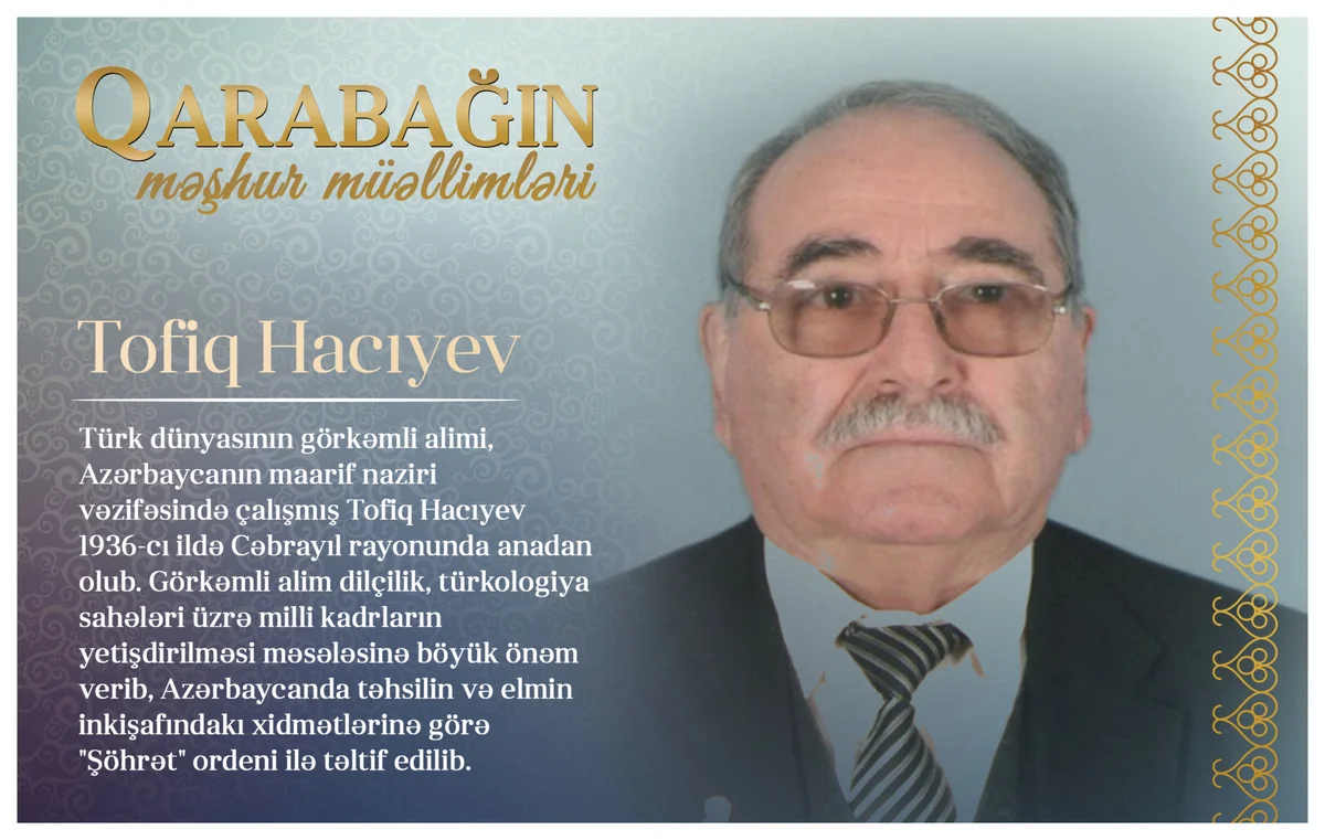 Qarabağın məşhur müəllimləri - Tofiq Hacıyev