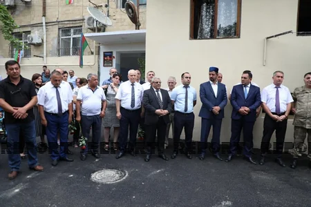 Vətən müharibəsi şəhidinin xatirəsinə tikilən bulağın açılışı olub