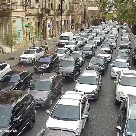 Bakının bir sıra yollarında tıxac var - SİYAHI