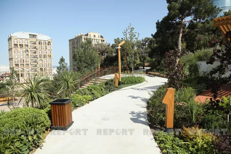 Bakıda salınan yeni parkdan VİDEOREPORTAJ