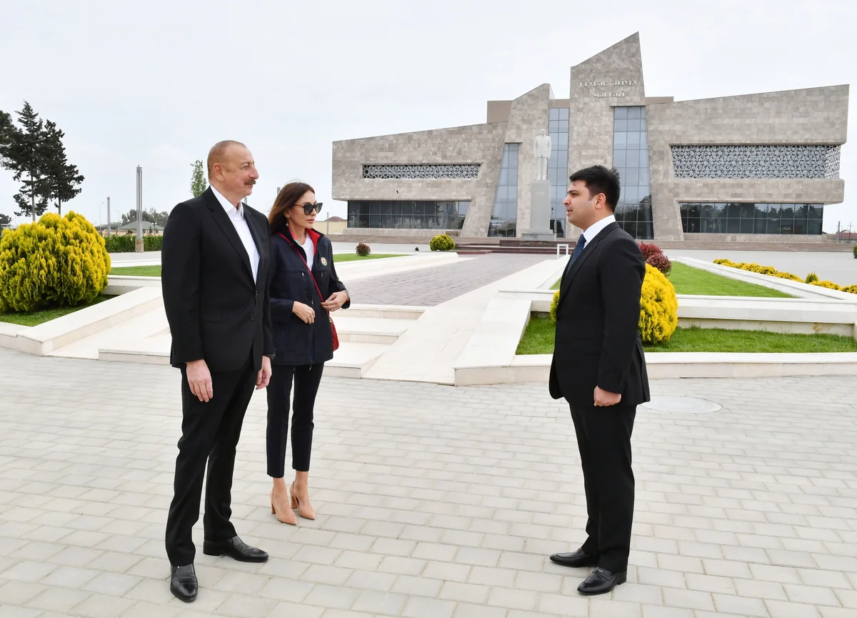 President Ilham Aliyev and First Lady Mehriban Aliyeva visit Neftchala district