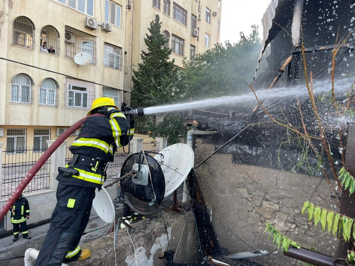 Bakıda fərdi evdə yanğın olub - YENİLƏNİB