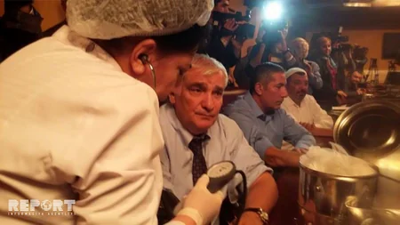 Sheikh-ul-Islam Allahshukur Pashazade, Mubariz Gurbanli and Kamal Abdulla donated blood on occasion of Ashura