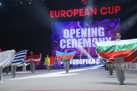 Milli Gimnastika Arenasında Avropa Kubokunun açılış mərasimi keçirilib