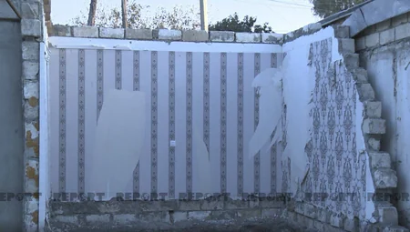 Ağdamda mərmi düşən ev yenidən bərpa olunub
