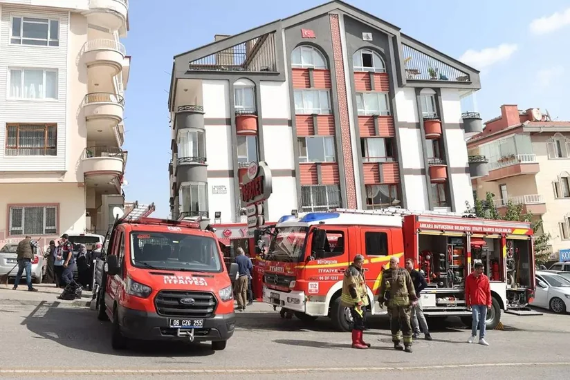 Ankarada bina yanıb, 1 yanğınsöndürən həlak olub