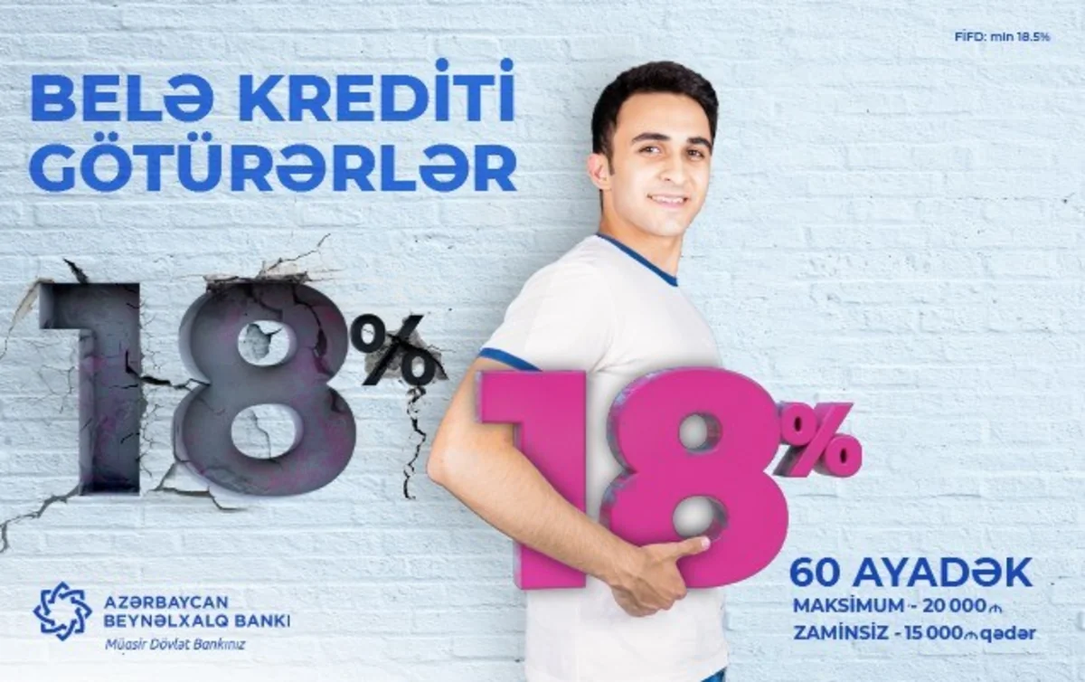 Azərbaycan Beynəlxalq Bankı kreditlərə xüsusi güzəştlər vəd edir