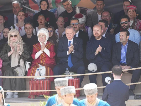 Turkish President watches performance featuring Karabakh horses
