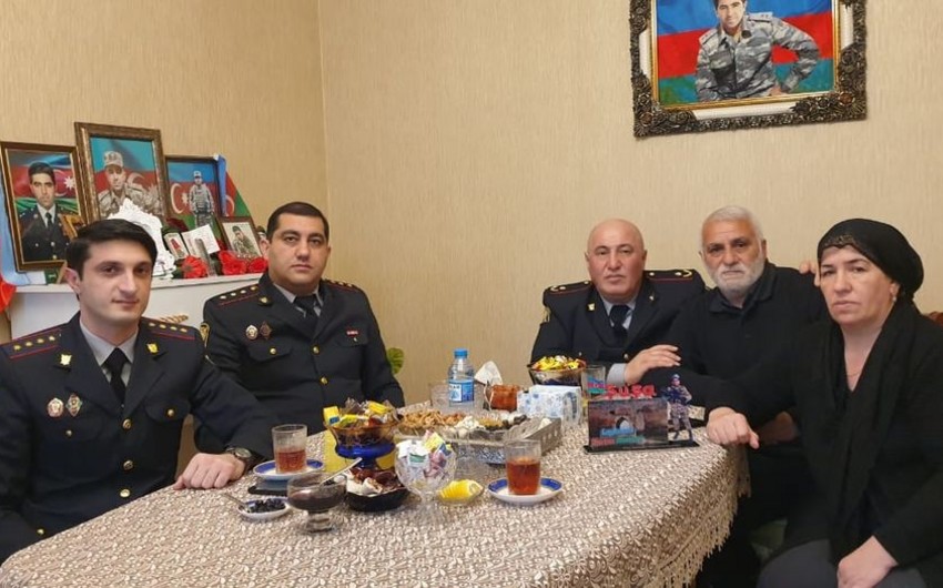 Şuşa polisi şəhid ailələrini ziyarət edib