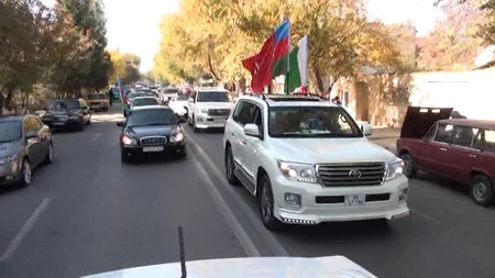 Salyanda qələbə böyük coşqu ilə qeyd olunub