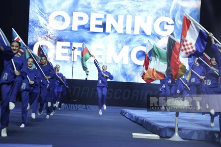 Bakıda idman gimnastikası üzrə Dünya Kubokunun açılış mərasimi keçirilib