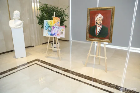 YAP-da İmadəddin Nəsiminin 650 illik yubileyi ilə bağlı sərgi açılıb - FOTO