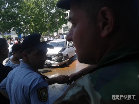 Mingəçevirdə təcili tibbi yardım maşını iki avtomobillə toquşub, 9 nəfər xəsarət alıb - YENİLƏNİB - FOTO