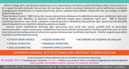 Baku Business Factory starts new mentoring project