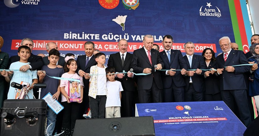 Kahramanmaraşda Azərbaycan məhəlləsinin açılış mərasimi olub, İlham Əliyev və Ərdoğan tədbirdə iştirak ediblər - YENİLƏNİB-6