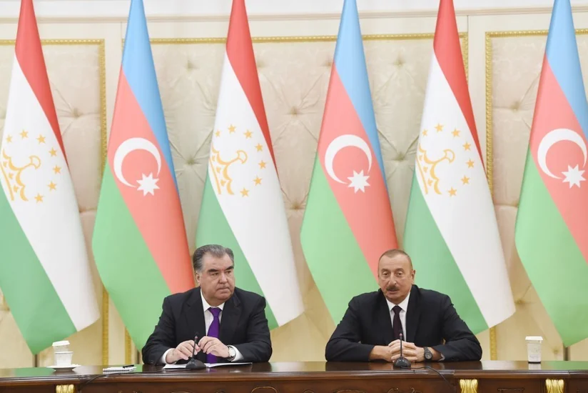 Azerbaijani, Tajik presidents made press statements