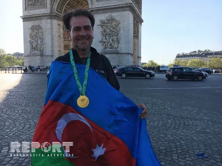 Azərbaycanlı atlet Parisdə 41-ci beynəlxalq qaçış marafonunda iştirak edib - FOTO