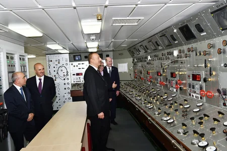 President Ilham Aliyev attends launch of Khankendi’ subsea construction vessel