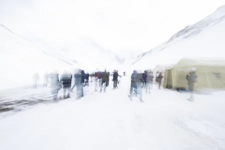 Alpinistlərin itkin düşdüyü dağlardan - FOTOREPORTAJ