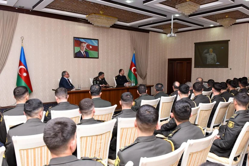 Daxili Qoşunların Ali Hərbi Məktəbində Heydər Əliyevin 100 illik yubileyi ilə əlaqədar tədbir keçirilib