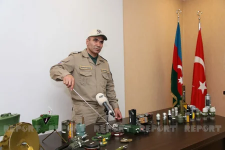 Azad edilmiş ərazilərdə aşkarlanan mina və sursatlarla bağlı sərgi təşkil olunub