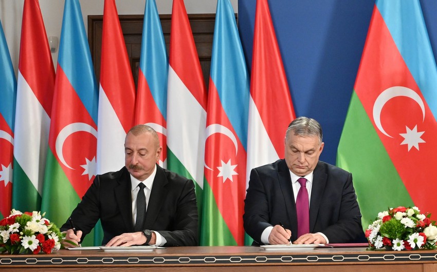 Budapeştdə Azərbaycan-Macarıstan sənədləri imzalanıb