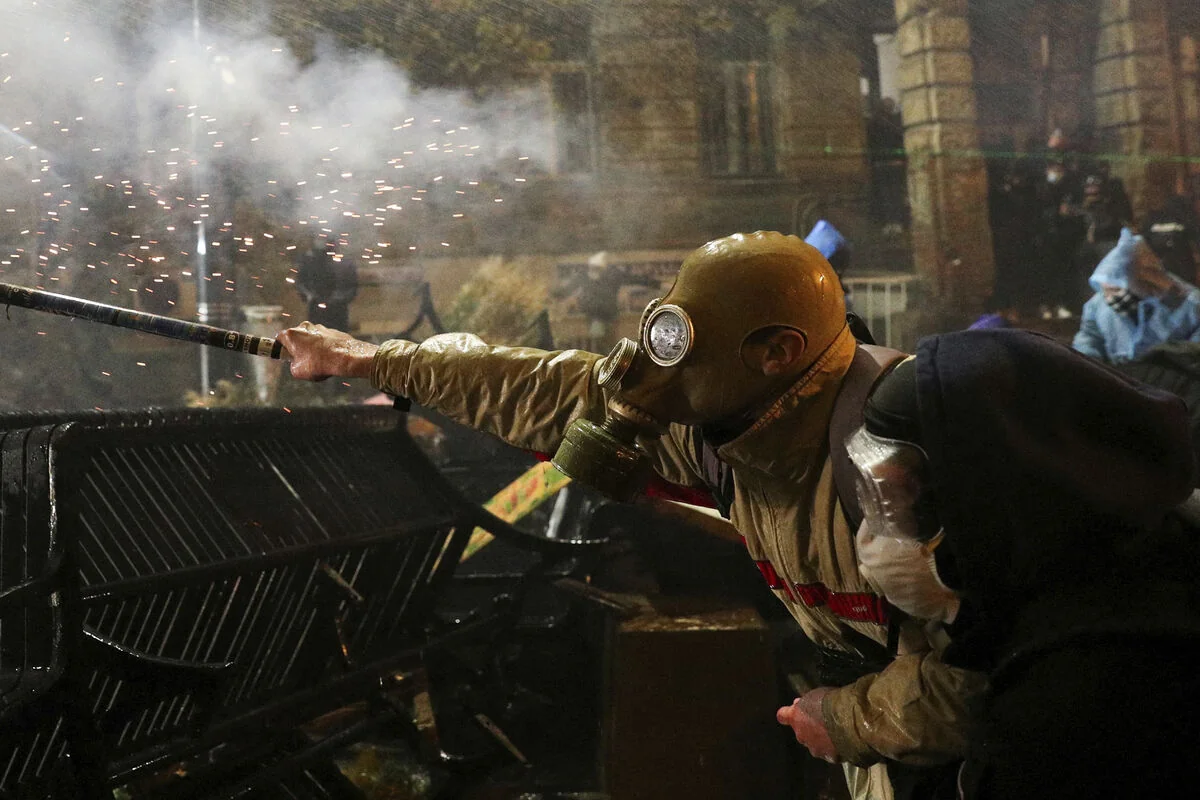 Teen suspected of police attack during ongoing rallies in Tbilisi detained