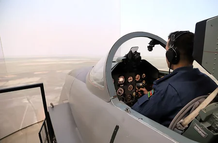 Azerbaijan Air Force aircraft carry out training flights
