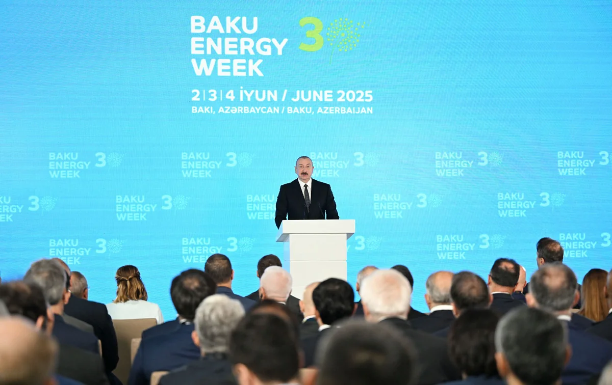 President Ilham Aliyev addresses official opening of events held as part of Baku Energy Week