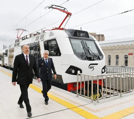 President Ilham Aliyev viewed passenger train to run on Baku-Tbilisi- Kars railway route