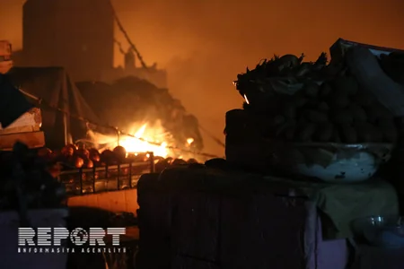 Təzə bazarda yanğın baş verib - FOTO - VİDEO
