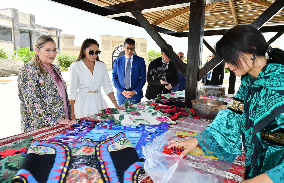 First Ladies of Azerbaijan, Israel visit Gala Archaeological-Ethnographic Museum Complex