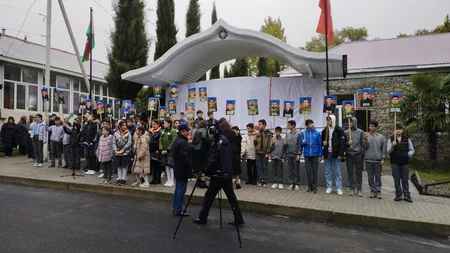 Oğuzda şəhid bulağının açılışı olub