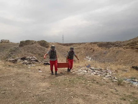 Ağstafada bir neçə mərmi və qumbara tapılıb