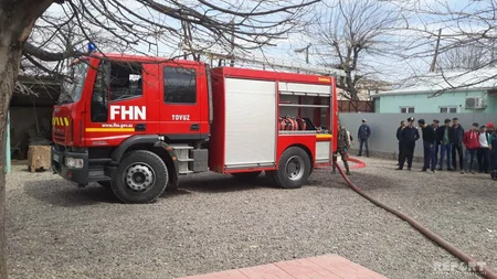 Tovuzda ikimərtəbəli yaşayış binasında yanğın olub