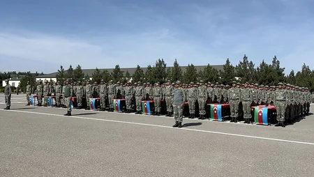 Azərbaycan Ordusunda andiçmə mərasimləri keçirilib