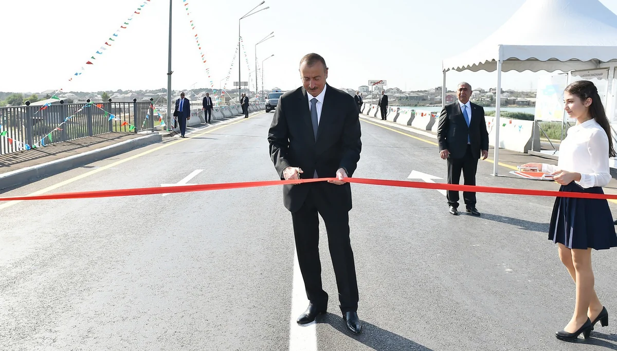 Prezident İlham Əliyev Şəmkir-Yeni Göyçə-Dağ Cəyir avtomobil yolunun açılışında iştirak edib